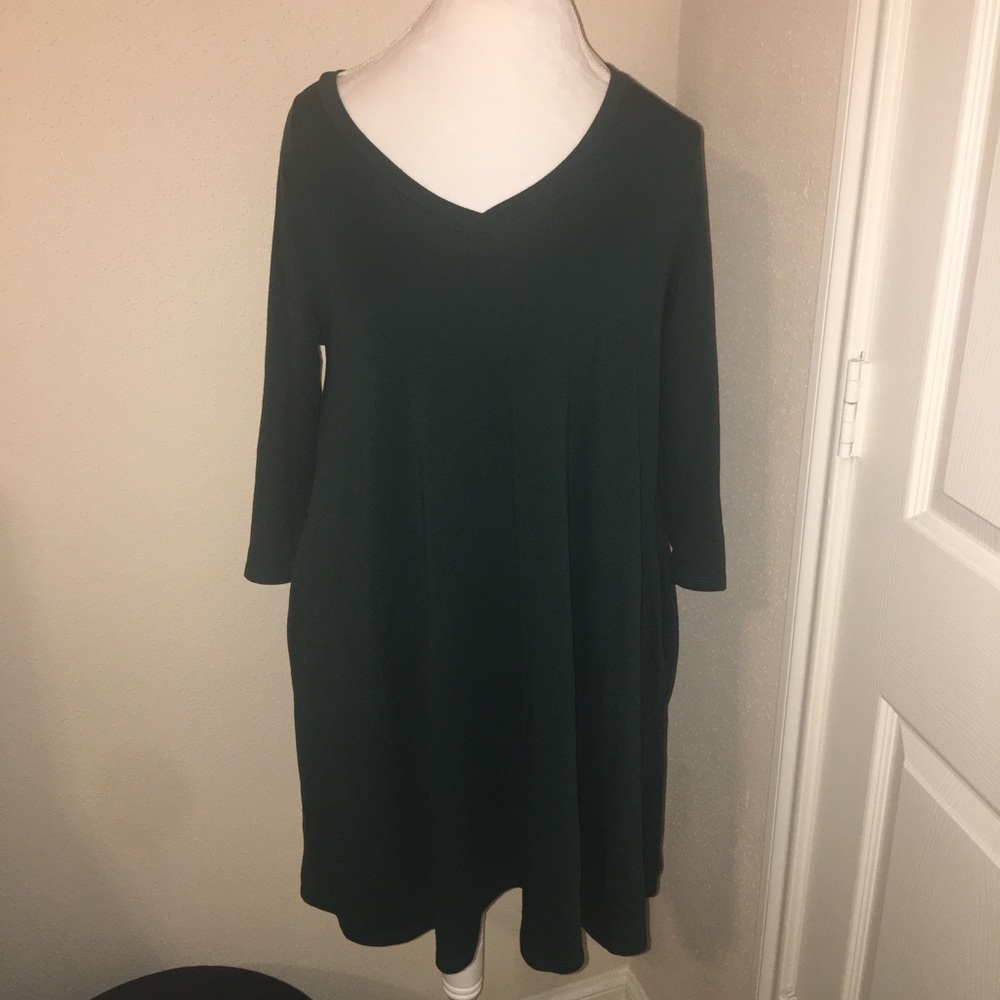 3/4 sleeve shirt dress